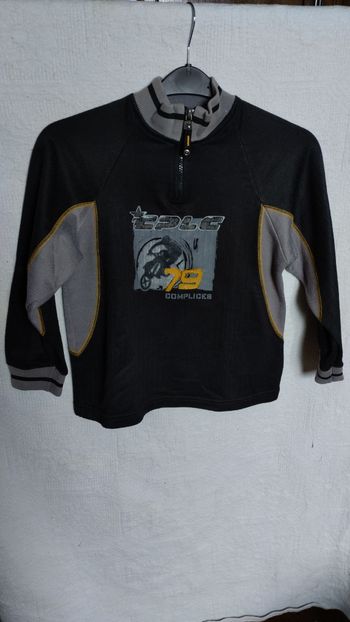 Sweat zippé Complices 10 ans gris/noir