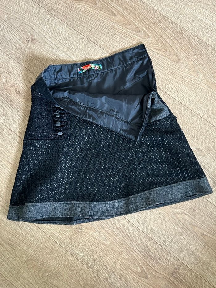 Jupe noire mi longue Desigual taille 36 TBE - photo numéro 8