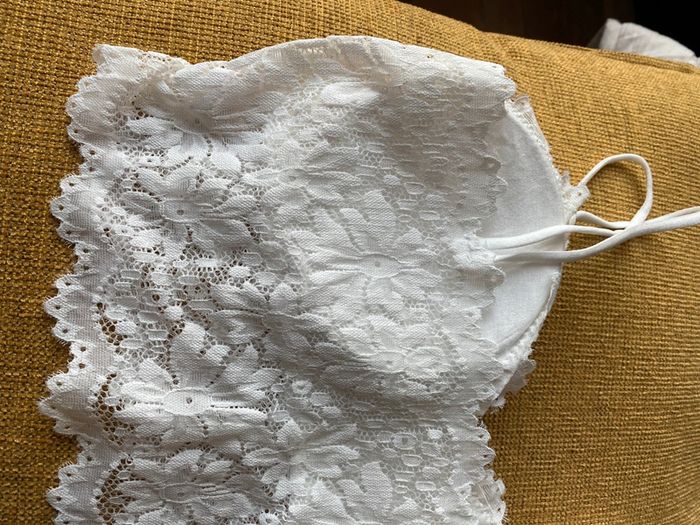 Bustier blanc à dentelle, taille XL - photo numéro 3