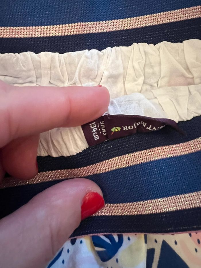 Vend ensemble sergent major fille 8/9 ans tee shirt et jupe très bon état - photo numéro 2