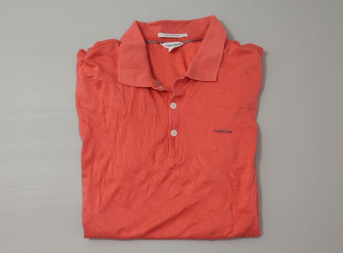 Vêtement Homme Polo orange Calvin Klein taille S #RETROSTREET