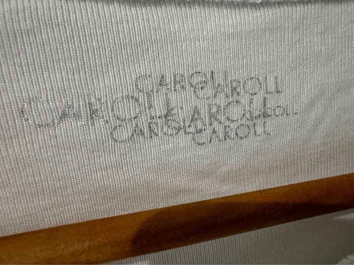 Caroll t-shirt blanc manches longues strass - photo numéro 8