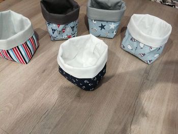 Lot 5  paniers marins