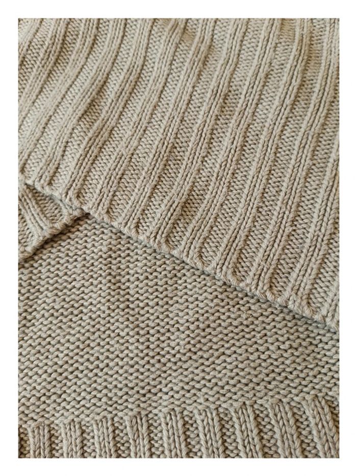 Pull kaki croisé en maille – effet superposé, original - - photo numéro 2