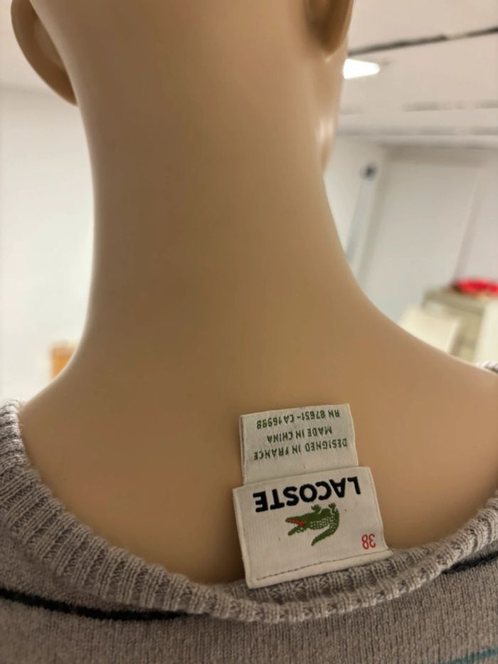 Pull en laine mérinos Lacoste femme - photo numéro 7