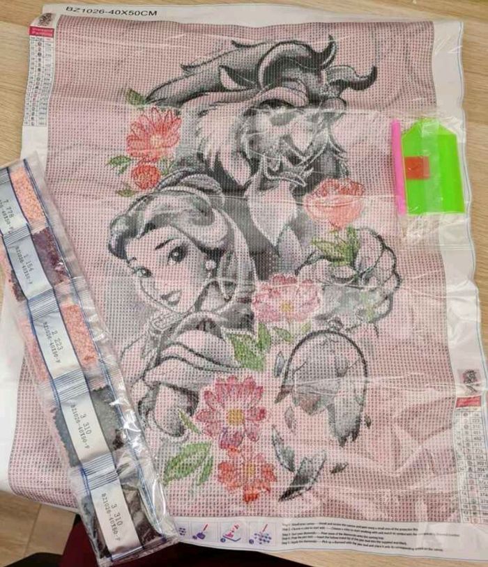 Diamand painting la belle et la bête - photo numéro 3