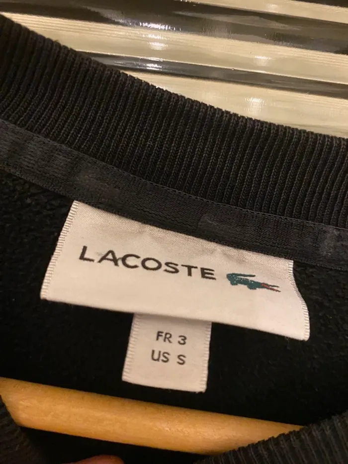 Sweat homme Noir Lacoste taille S(FR 3) - photo numéro 3