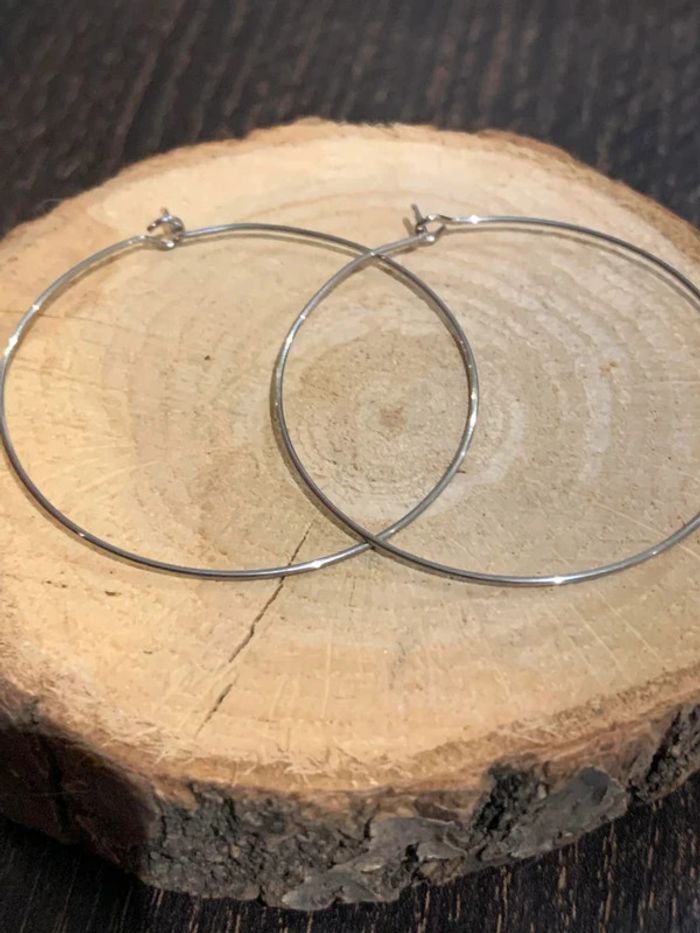 Boucles d'oreilles créole acier