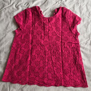 ​Kiabi Blouse Broderie Anglaise Rose Bordeaux M 