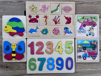 Lot de 6 puzzles en bois