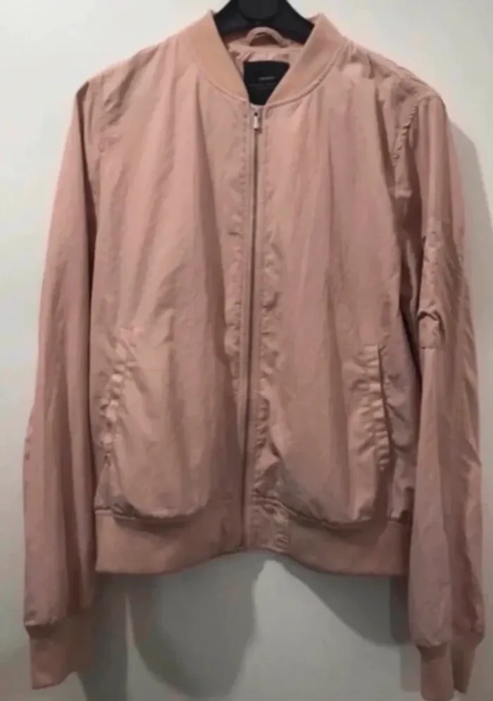 Veste aviateur femme Zara basics rose l manche longue taille M