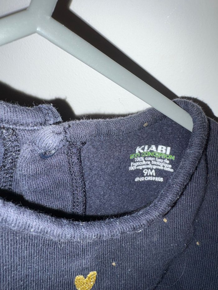 Robe Kiabi 9M Marine Doré Cœur Coton Bio - photo numéro 2