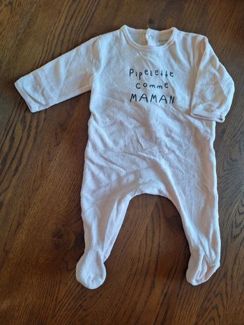 Pyjama rose Pale Kiabi 3 Mois