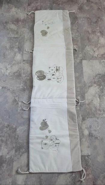 Tour de lit nounours beige 40*180