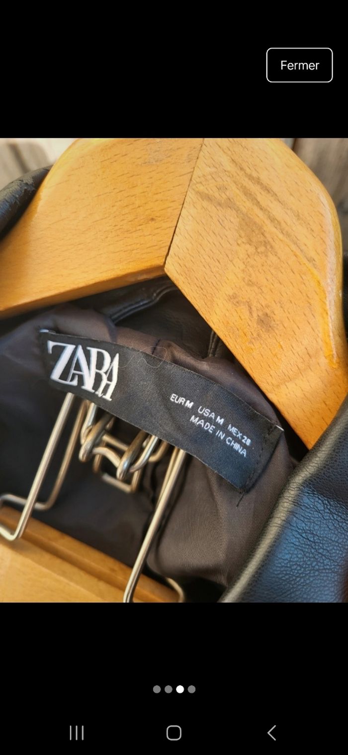 Veste en simili cuir Zara - photo numéro 3