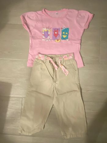 Ensemble panta court -tee shirt manches courtes