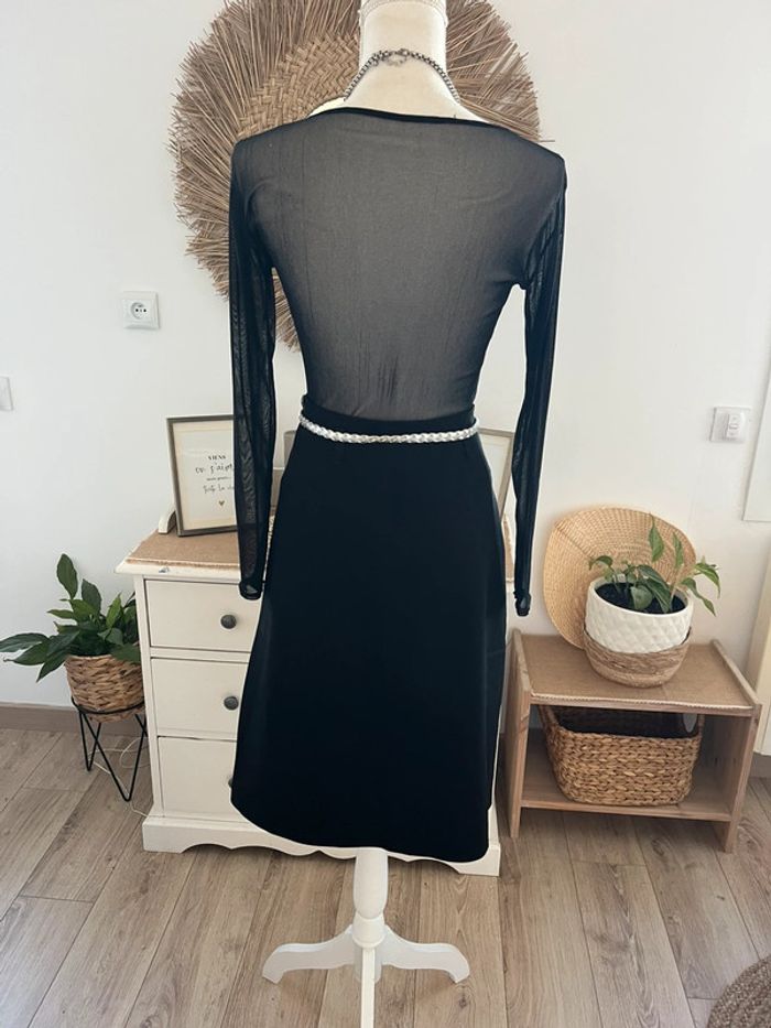 Jupe asymétrique noire mi longue taille 40/42 vintage - photo numéro 2