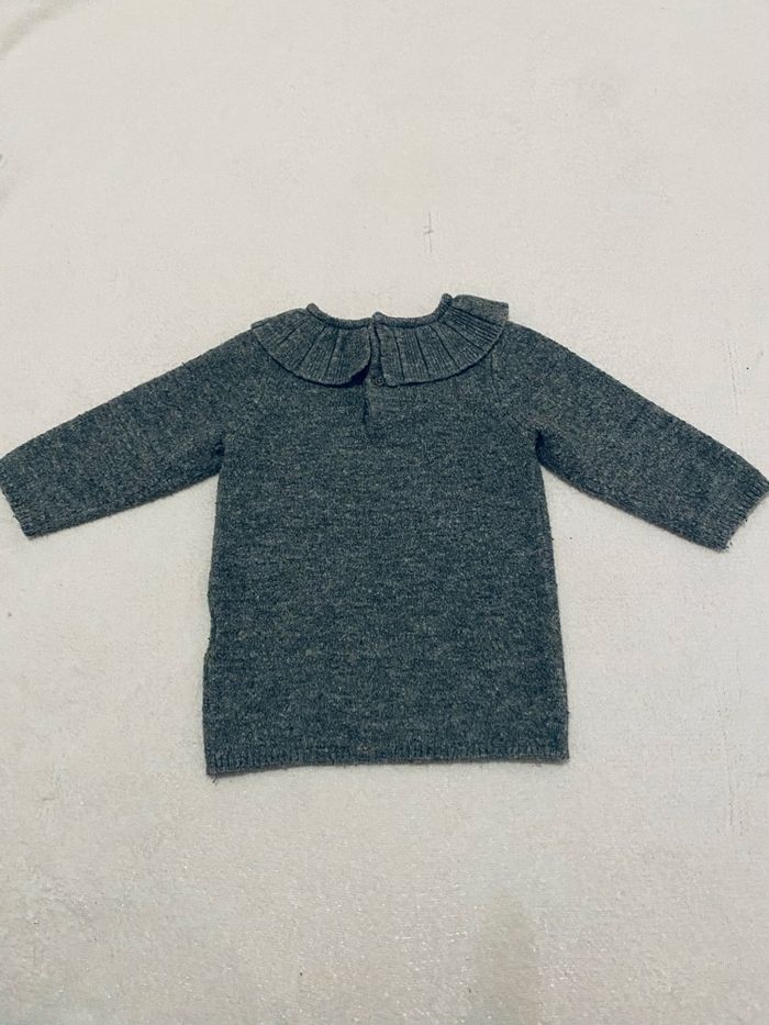 Pull en laine gris à col – Hiver KIABI • taille 9 mois  • Très bon état - photo numéro 4