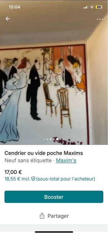 Cendrier vide poche Maxims 