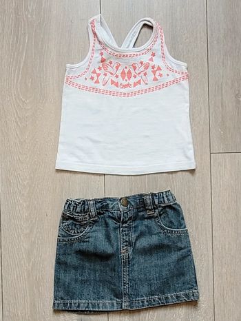 Ensemble 2 pièces. Fille 6 mois. Marque Kitchoun/ Creeks