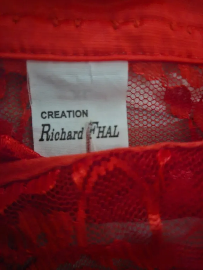 Bustier guêpière rouge Création Richard Fhal Taille XL Neuf - photo numéro 4