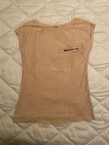 T shirt dentelle beige femme taille s neuf pimkie