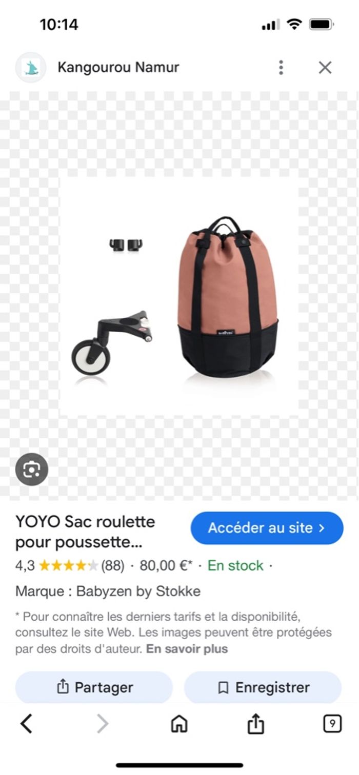 Sac roulette - roulette et sac de la poussette Yo-yo - photo numéro 2