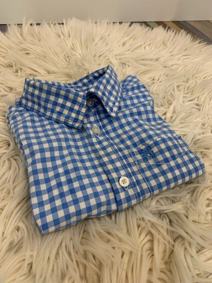 Chemise vichy / carreau blanc et bleu