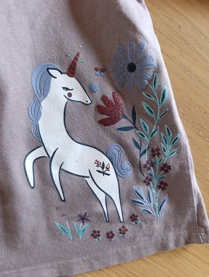 Gilet et haut Sergent Major 6 ans licorne et paillettes - photo numéro 4