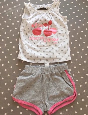 Débardeur et short cerise