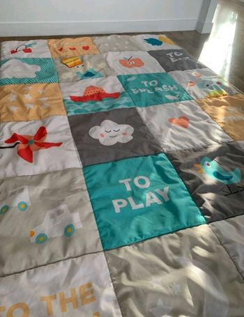 Grand tapis éveil XXL matelassé acheté chez Verbaudet