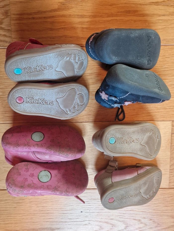 Lot 4 paire chaussures bébé première marche 19 21 kickers Aster - photo numéro 3
