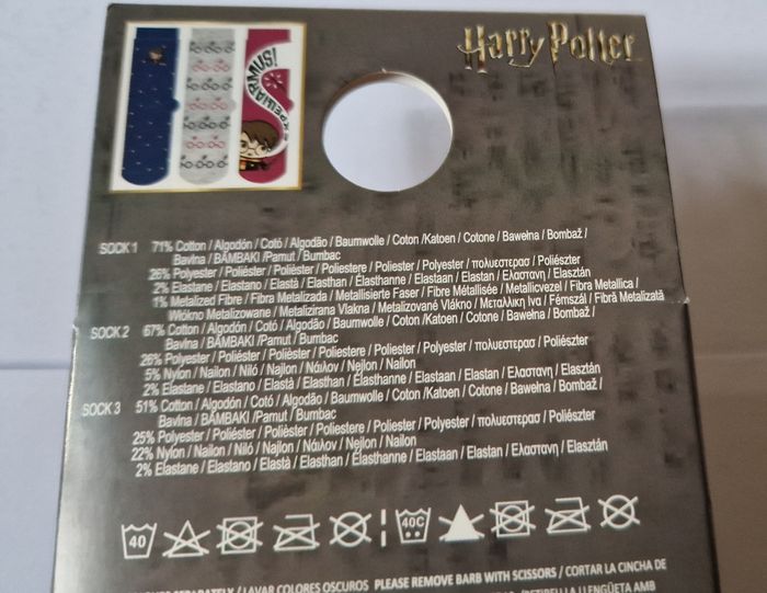 Lot de 3 paires de chaussettes harry potter 37-42