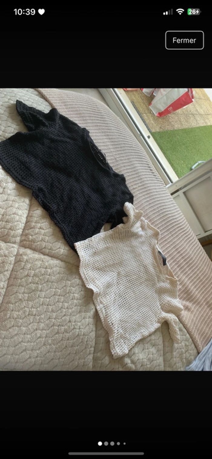 Lot de deux top Bershka, taille 34