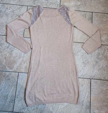 Sublime robe dore dentelle t38/40
