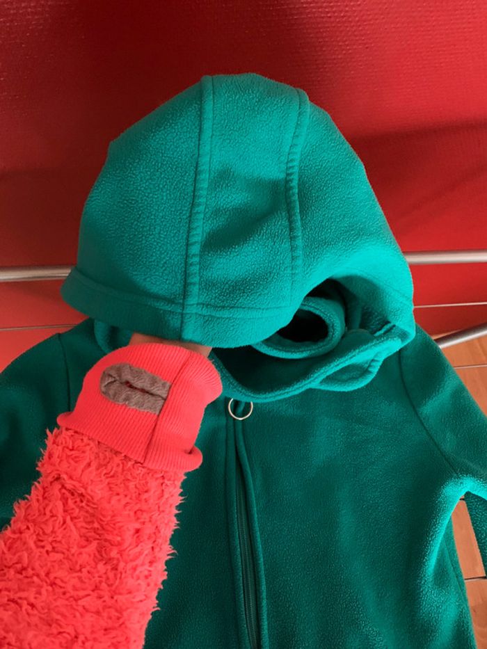 Gilet polaire bleu turquoise - photo numéro 2