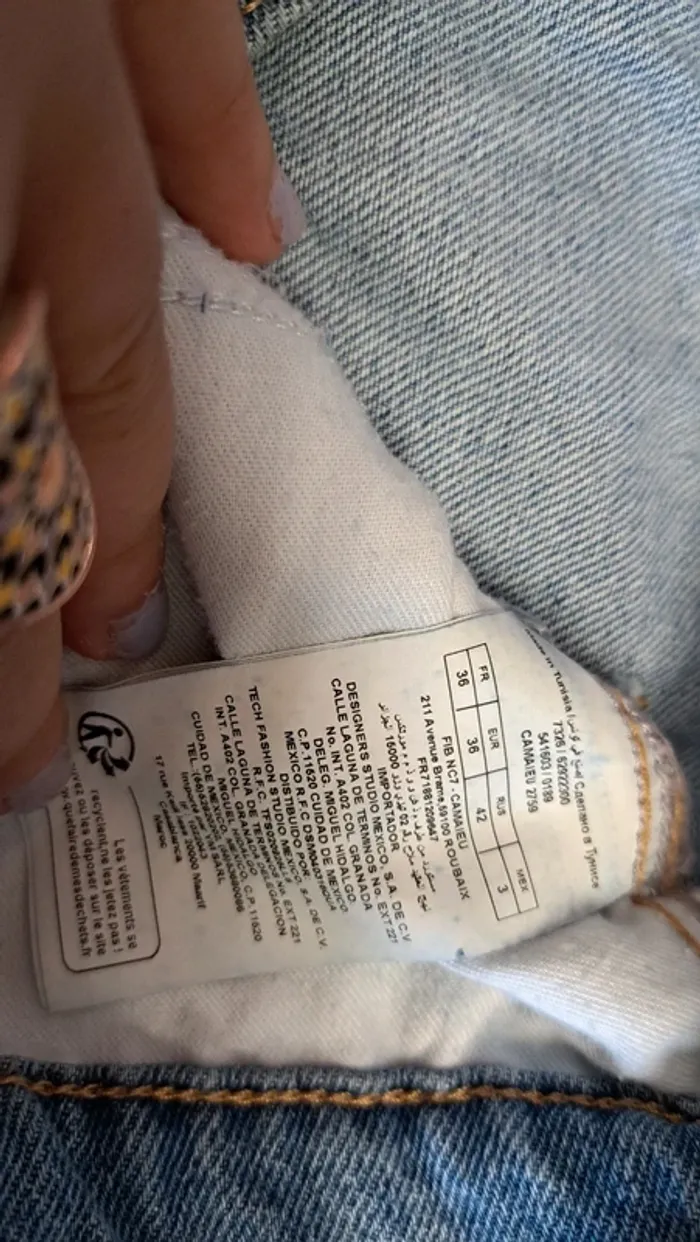 Jupe jeans, Camaieu, 36 - photo numéro 3