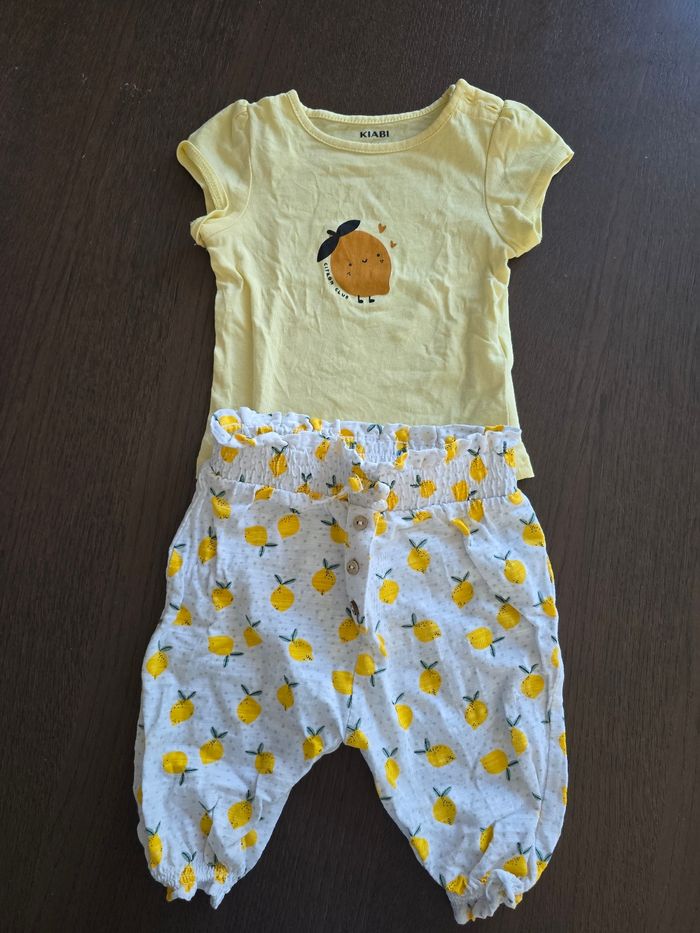 Tee-shirt et pantalon citron