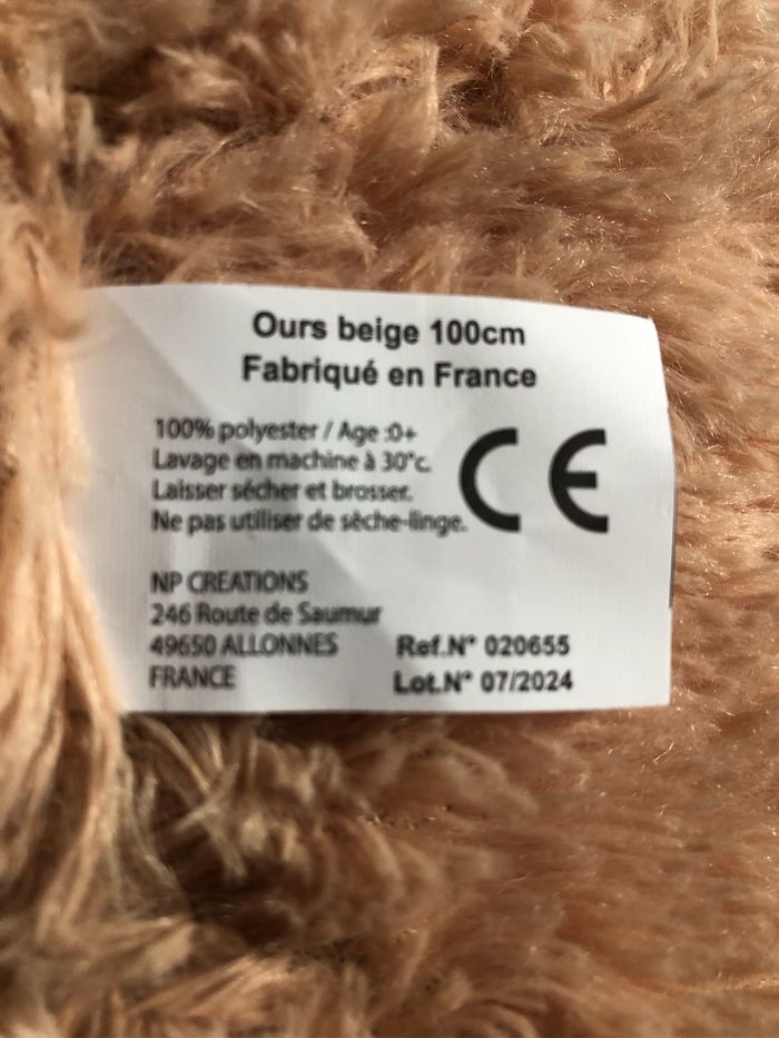 Ours en peluche d’1M NEUF - photo numéro 8