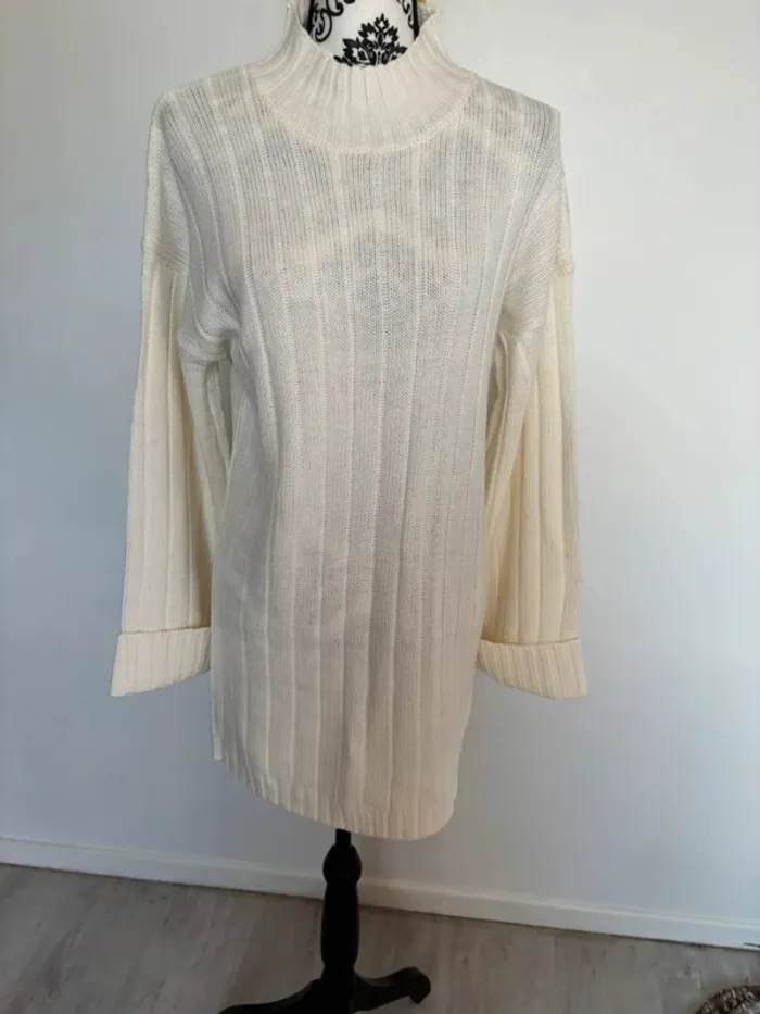 Robe pull femme crème Boohoo taille S - photo numéro 2