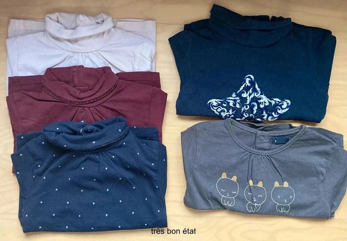 Lot 5 hauts manches longues 9-12 mois