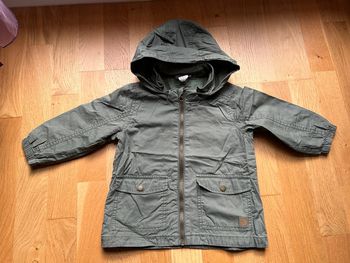 Veste parka mi saison avec capuche kaki H&M garçon