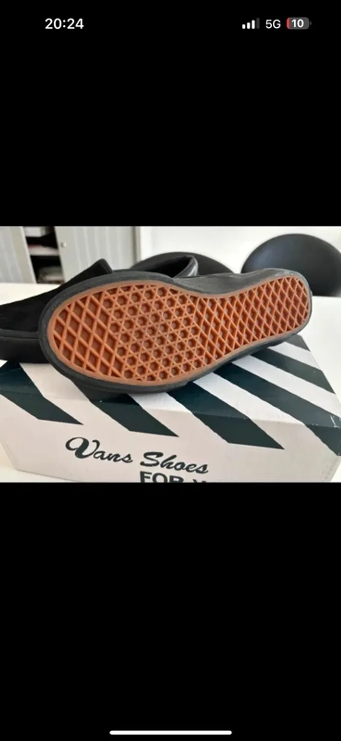 Vans Slip-On Engineered Garments Cheveux de vache dépareillés noir taille 38 - photo numéro 7