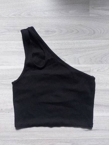 Top court noir 1manche Zara