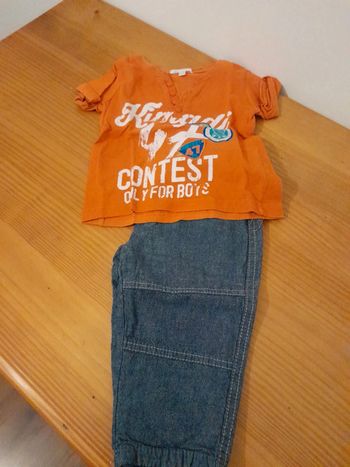 jean et tee shirt 12 mois Kimadi bon état