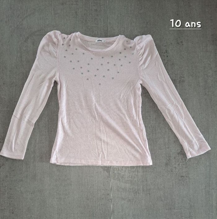 Pull fin rose claire 10 ans