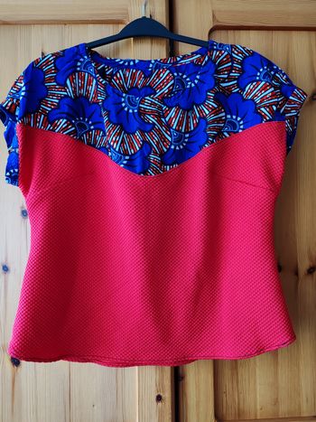 Blouse bi matiere 