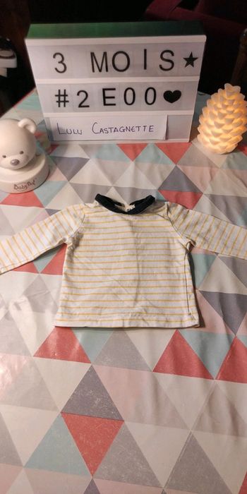 T-shirt manches longues 3 mois