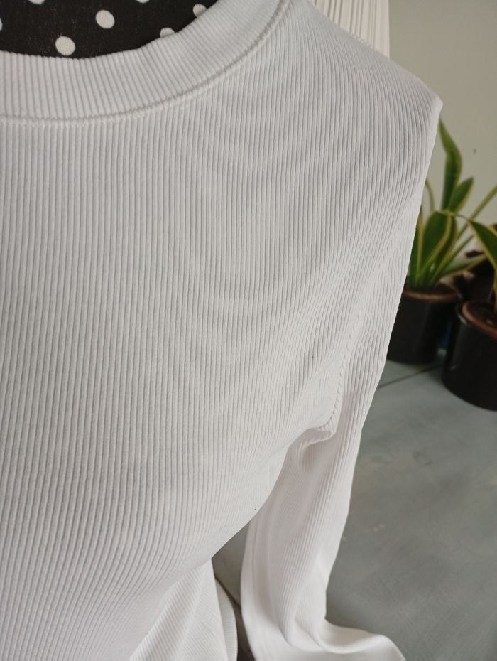 T-shirt côtelé manches longues 3840 - photo numéro 2