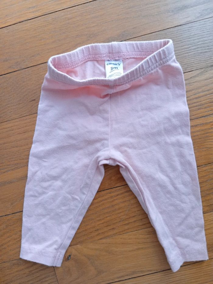 Lot 3 leggings fille coton 3 mois TBE Kiabi - photo numéro 2